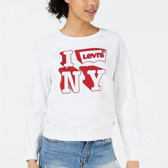 Levi's Juniors I Love New York Graphic Sweatshirt NWT - Picture 1 of 7